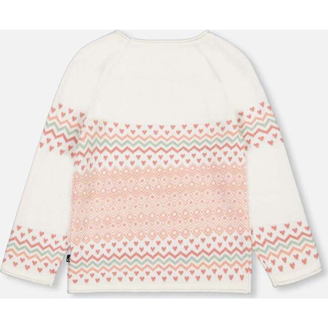 Jacquard Knit Sweater, Off-White - Sweaters - 4