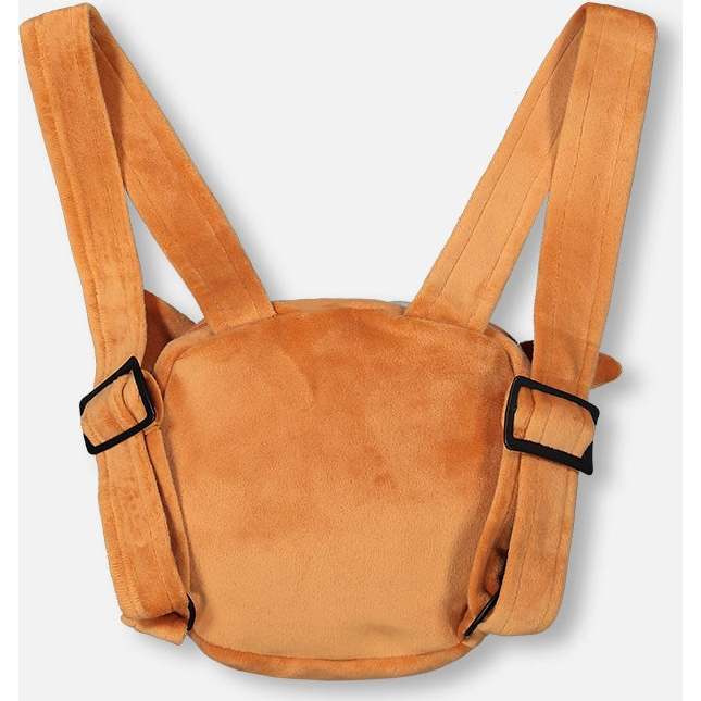 Embroidered Deer Face Velvet Backpack, Brown - Bags - 3