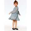 Chiffon Swiss Dot Frilled Dress, Tea Green - Dresses - 2