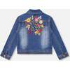 Embroidered Denim Jacket, Dark Blue - Jackets - 4