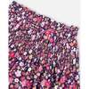 Ditsy Floral Print Woven Skirt, Dark Navy - Skirts - 4