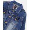 Embroidered Denim Jacket, Dark Blue - Jackets - 5