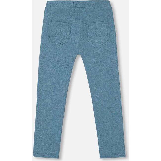 Brushed Heavy Jersey Treggings, Light Teal Blue - Leggings - 3