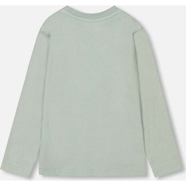 Dino Print Jersey T-Shirt, Sage Green - T-Shirts - 3