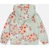 Floral Print Fleece Hoodie, Sage Green - Sweatshirts - 3