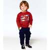 Dino & Ladder Game Print Jersey T-Shirt, Auburn Red - T-Shirts - 3