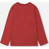 Dino & Ladder Game Print Jersey T-Shirt, Auburn Red - T-Shirts - 4