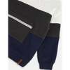 Color-Block Zipper Pocket Hoodie, Grey, Navy & White - Sweatshirts - 4