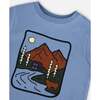 Cool Mountain Print Jersey T-Shirt, Antique Blue - T-Shirts - 5
