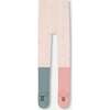Color-Block Cat Face Tights, Cream, Rosette Pink & Sage Green - Tights - 4