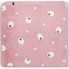 Bear Print Plush Baby Blanket, Mauve - Blankets - 3