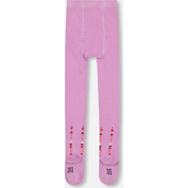 Flowers Print Tights, Lavender - Tights - 3