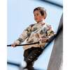 Bear Print Fleece Hoodie, Beige - Sweatshirts - 2