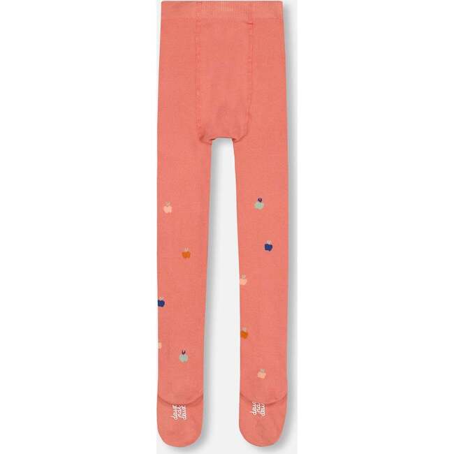 Apple Print Tights, Terra Cotta - Tights - 4