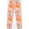 Apple Print Brushed Jersey Leggings, Salmon Pink - Leggings - 4
