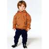 All-Over Chess Pawns Print Fleece Hoodie, Caramel - Sweatshirts - 3