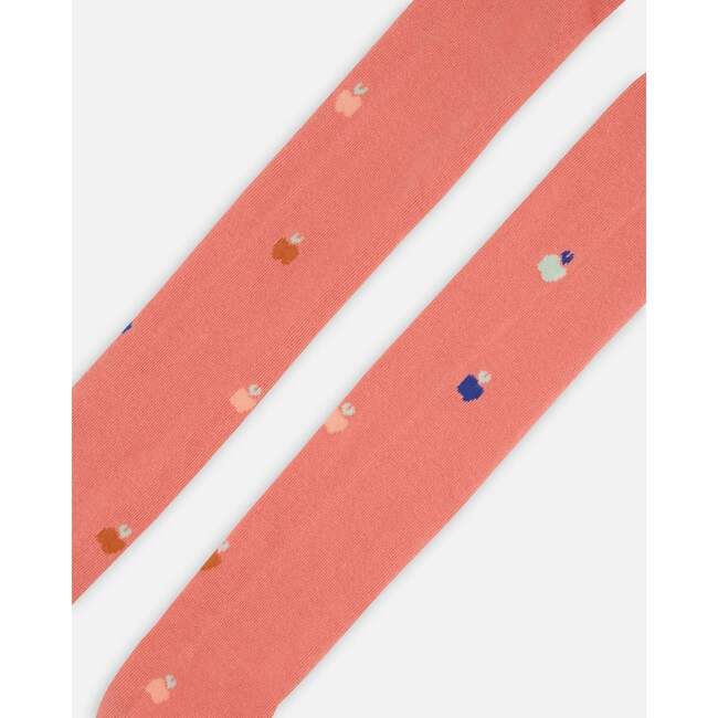 Apple Print Tights, Terra Cotta - Tights - 5