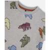 Bear Print Jersey T-Shirt, Grey Mix - T-Shirts - 4