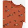 All-Over Camper Print Jersey T-Shirt, Burnt Orange - T-Shirts - 4