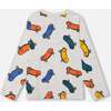 All-Over Skateboard Print Jersey T-Shirt, Oatmeal Mix - T-Shirts - 4