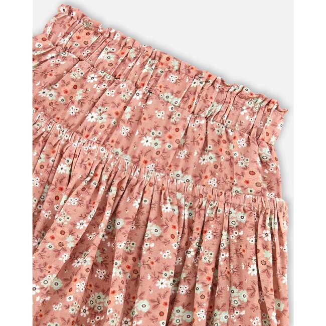 Floral Print Woven Skirt, Dusty Mauve - Skirts - 5