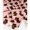 Floral Print Jacquard Faux Fur Hooded Coat, Pink & Brown - Jackets - 4