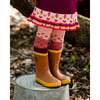 Floral Print Hedgehog Tights, Powder Pink - Tights - 3