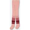 Floral Print Hedgehog Tights, Powder Pink - Tights - 4