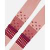 Floral Print Hedgehog Tights, Powder Pink - Tights - 6