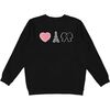 J'adore Paris Patch Sweatshirt, Black - Sweatshirts - 1 - thumbnail