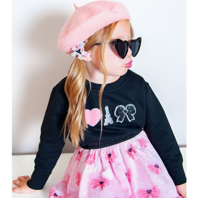 J'adore Paris Patch Sweatshirt, Black - Sweatshirts - 2