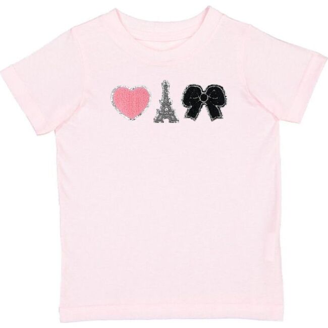 J'adore Paris Patch Short Sleeve T-Shirt, Ballet Pink