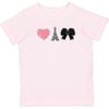 J'adore Paris Patch Short Sleeve T-Shirt, Ballet Pink - T-Shirts - 1 - thumbnail