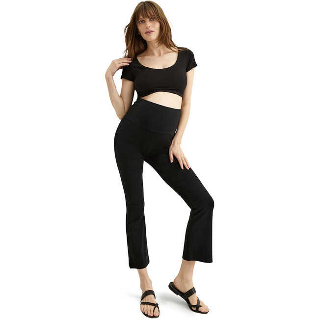 Women's The Ultimate Maternity Over the Bump Crop Flare Legging, Black