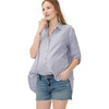 Women's The Under the Bump Cut Off Maternity Short, Indigo - Shorts - 1 - thumbnail