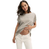 Women's The Everyday Maternity Linen T-Shirt, Heather Grey - T-Shirts - 1 - thumbnail