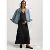 Women's The Ricky Slip Maternity Midi Dress, Black - Dresses - 2