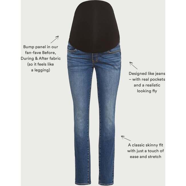 Women's The Over The Bump Slim Maternity Jean, Indigo - Pants - 3