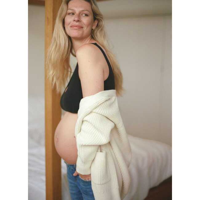 Women's The Maternity Nursing Friendly Marlow Cardigan, Ivory - Sweaters - 4