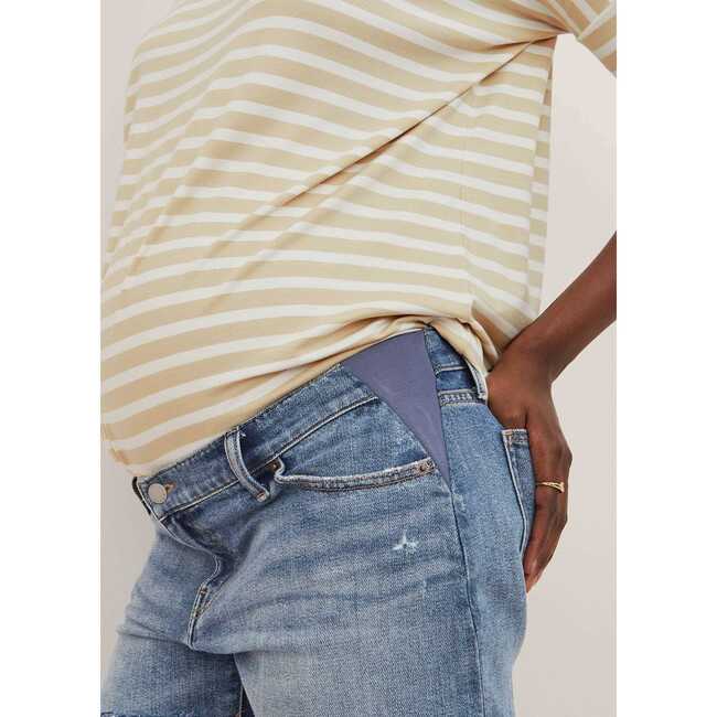 Women's The Under the Bump Cut Off Maternity Short, Indigo - Shorts - 6