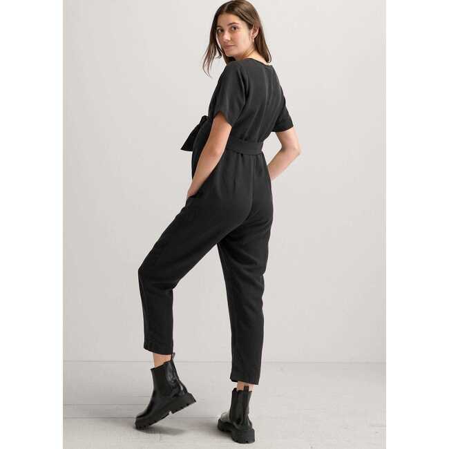 Women's The Noelle Maternity Nursing Friendly Jumpsuit, Black - Dresses - 6