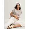 Women's The Everyday Maternity Linen T-Shirt, Heather Grey - T-Shirts - 6