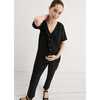 Women's The Noelle Maternity Nursing Friendly Jumpsuit, Black - Dresses - 7