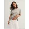 Women's The Everyday Maternity Linen T-Shirt, Heather Grey - T-Shirts - 7