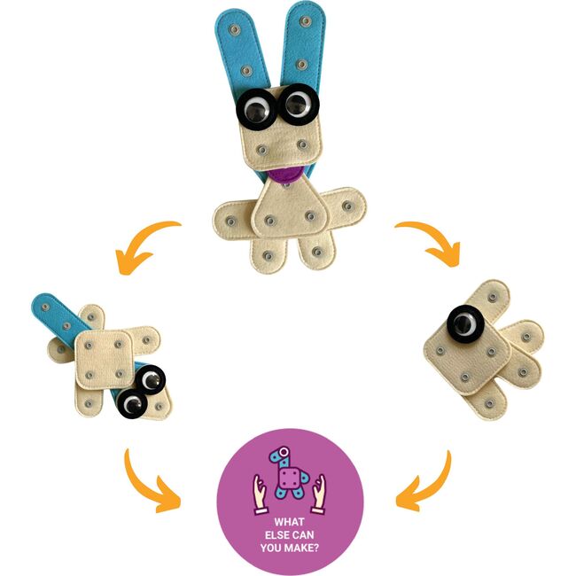 Floppy Bunny Transforming Li'l Knoppers - STEM Toys - 3