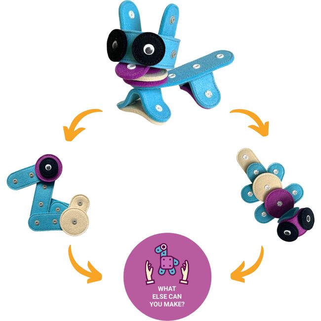 Blue Puppy Transforming Li'l Knoppers - STEM Toys - 3