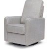 Casey Pillowback Swivel Glider, Misty Grey - Nursery Chairs - 1 - thumbnail
