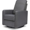 Casey Pillowback Swivel Glider, Shadow Grey - Nursery Chairs - 1 - thumbnail