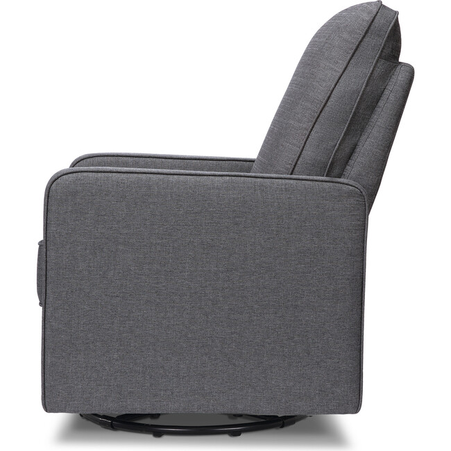 Casey Pillowback Swivel Glider, Shadow Grey - Nursery Chairs - 4