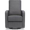 Casey Pillowback Swivel Glider, Shadow Grey - Nursery Chairs - 5